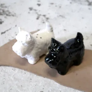 BLACK & WHITE ビンテージ ソルト&ペッパー 2個セット