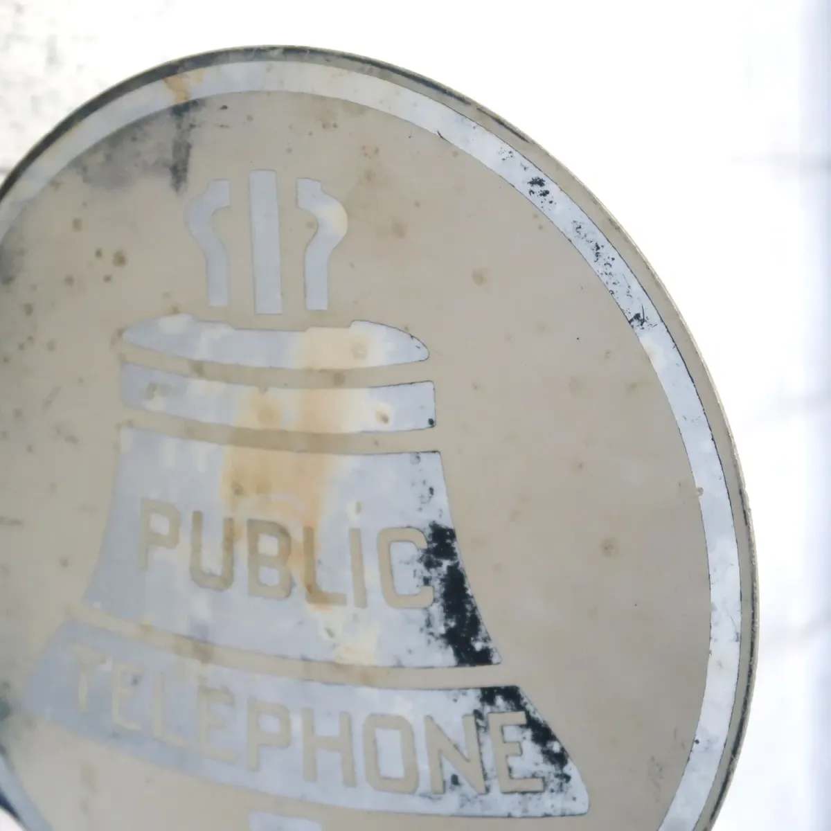 PUBLIC TELEPHONE ビンテージ 両面メタルサイン