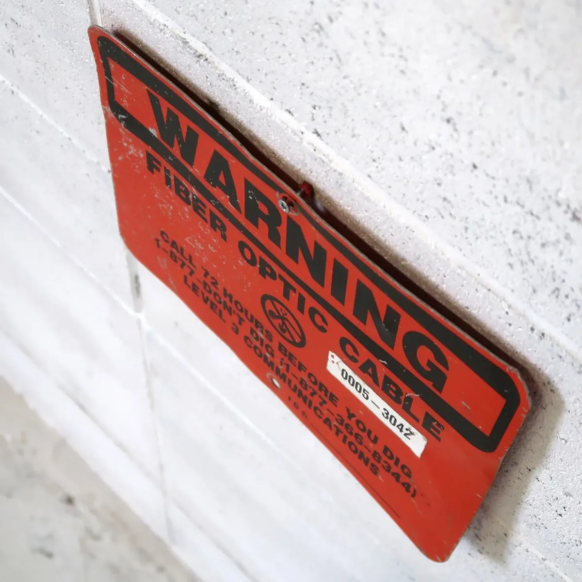 WARNING ビンテージ 両面メタルサイン