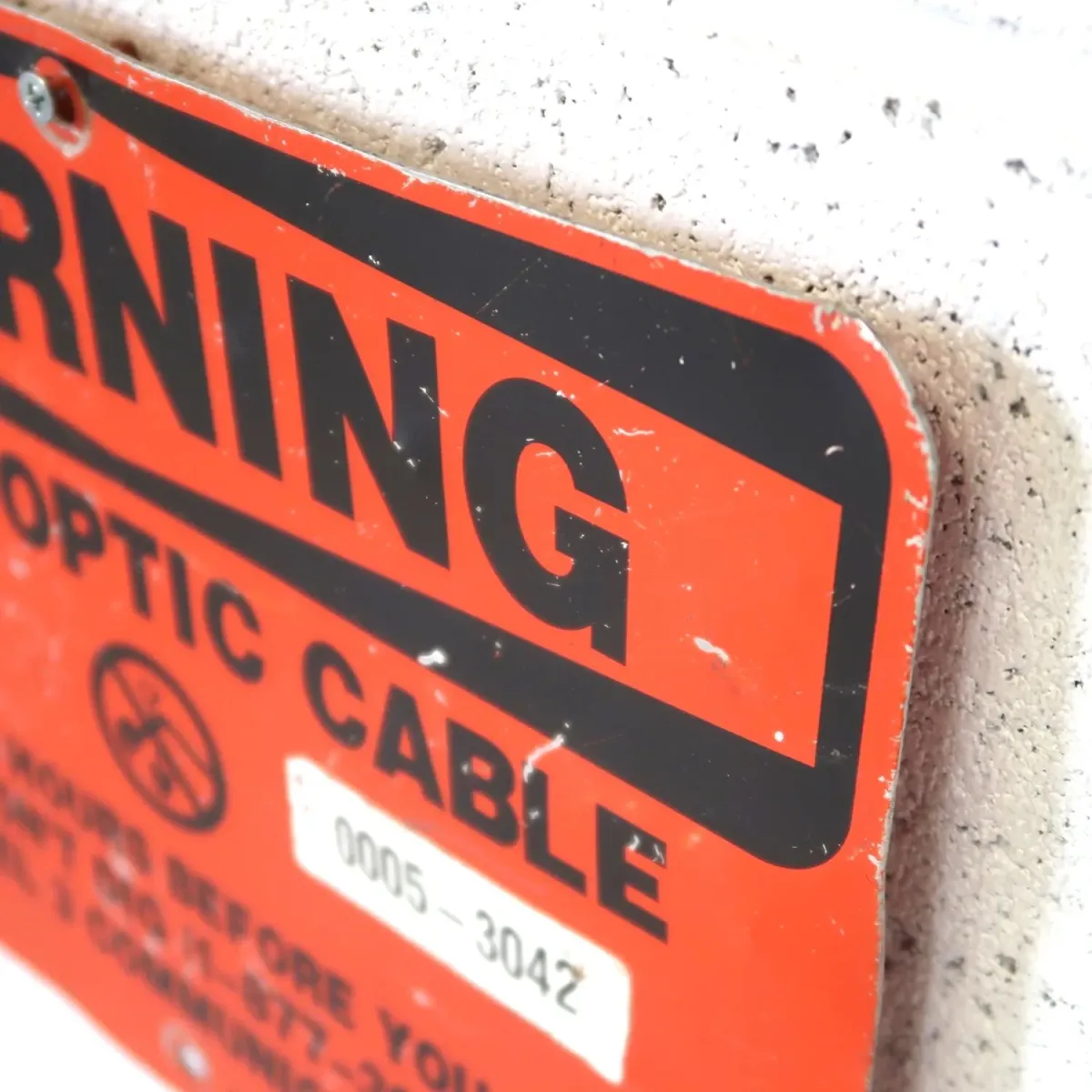 WARNING ビンテージ 両面メタルサイン