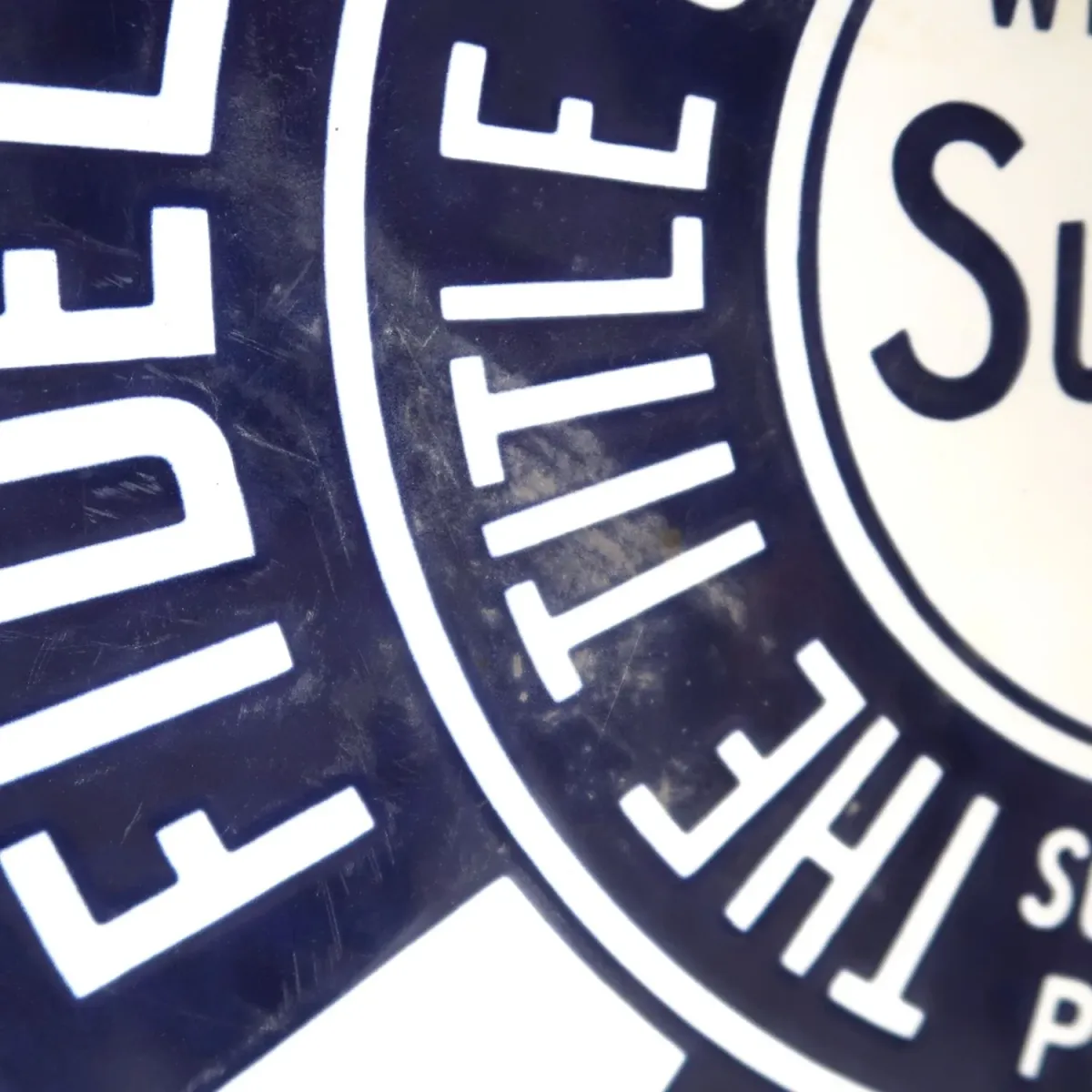 THE TITLE GUARANTY & SURETY CO. ビンテージ ホーロー看板