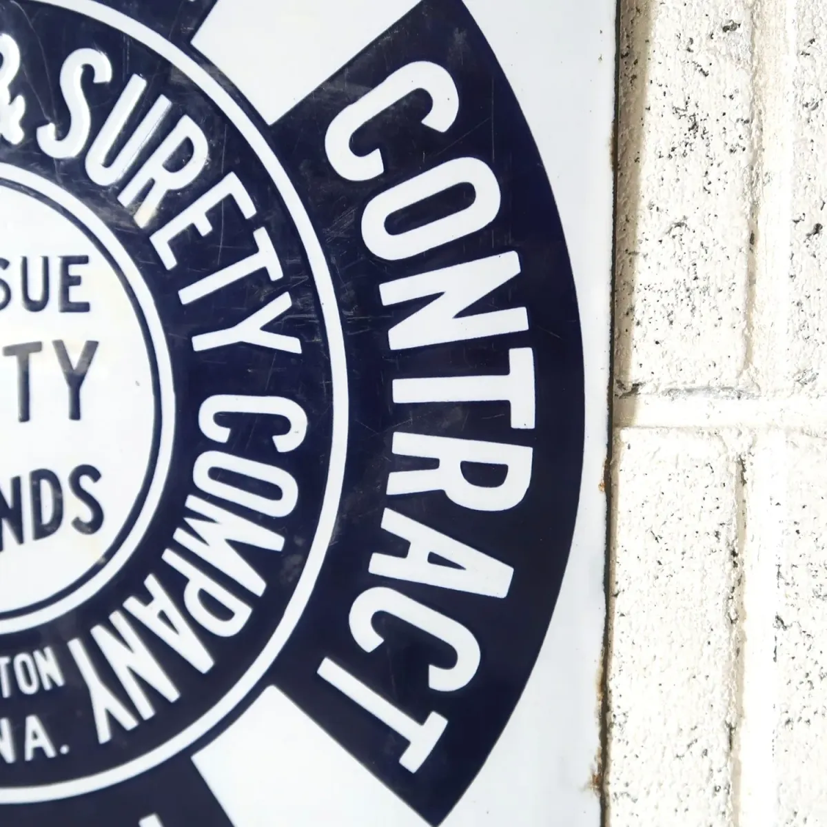 THE TITLE GUARANTY & SURETY CO. ビンテージ ホーロー看板