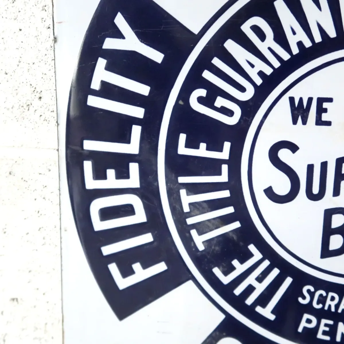 THE TITLE GUARANTY & SURETY CO. ビンテージ ホーロー看板