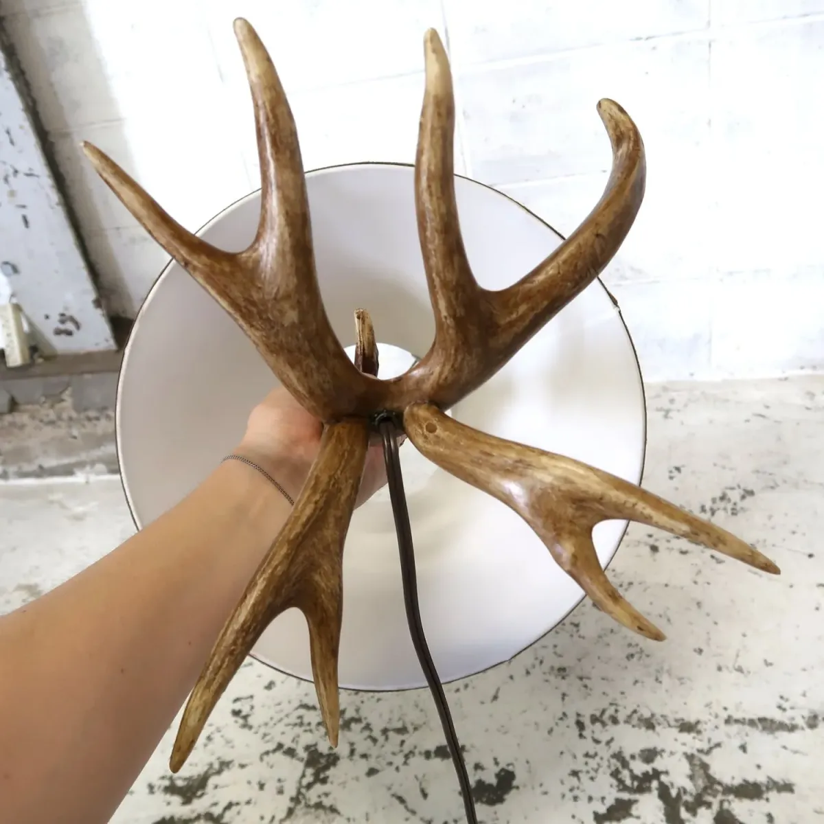 ビンテージ ディアホーンモチーフ テーブルランプ