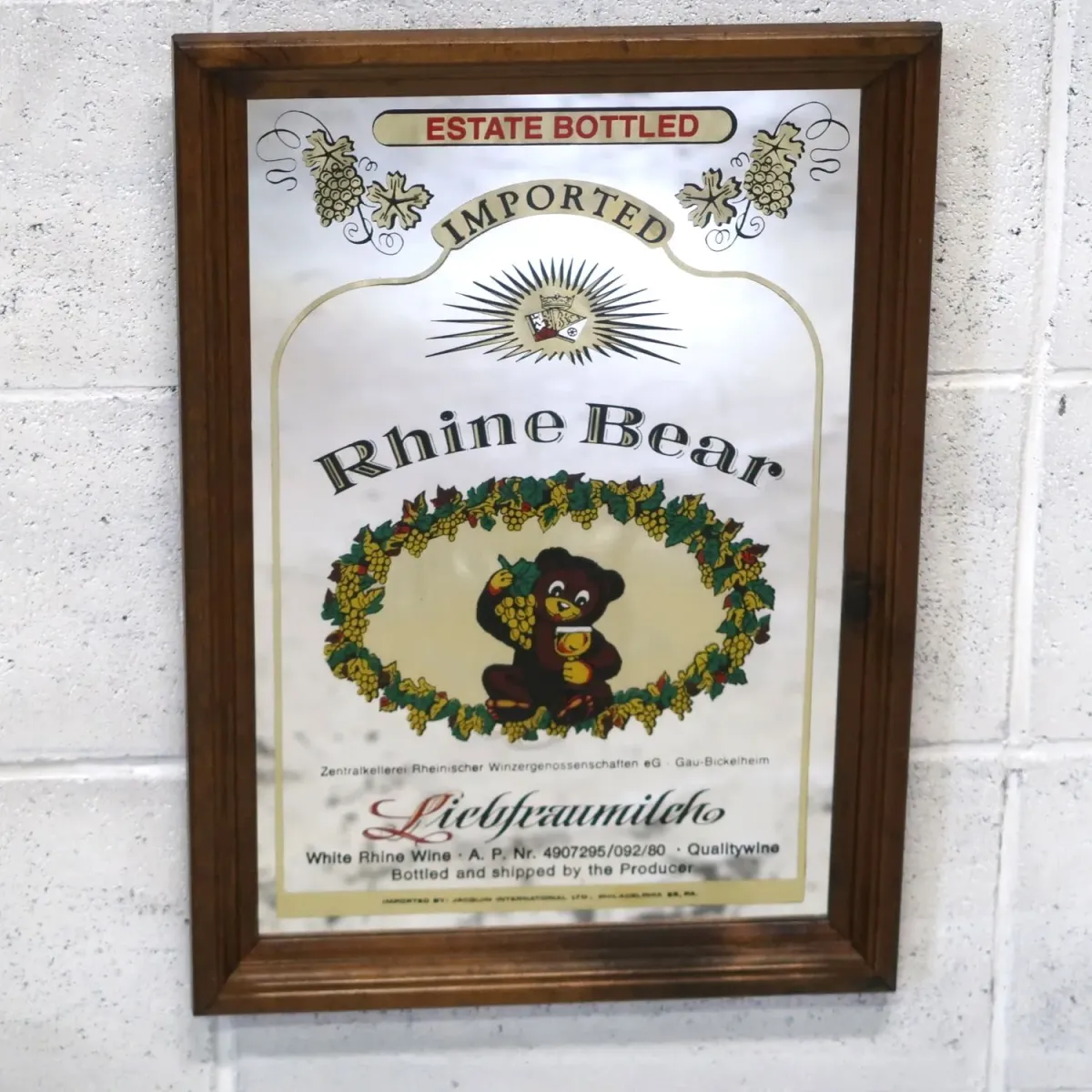 Rhine Bear ビンテージ パブミラー