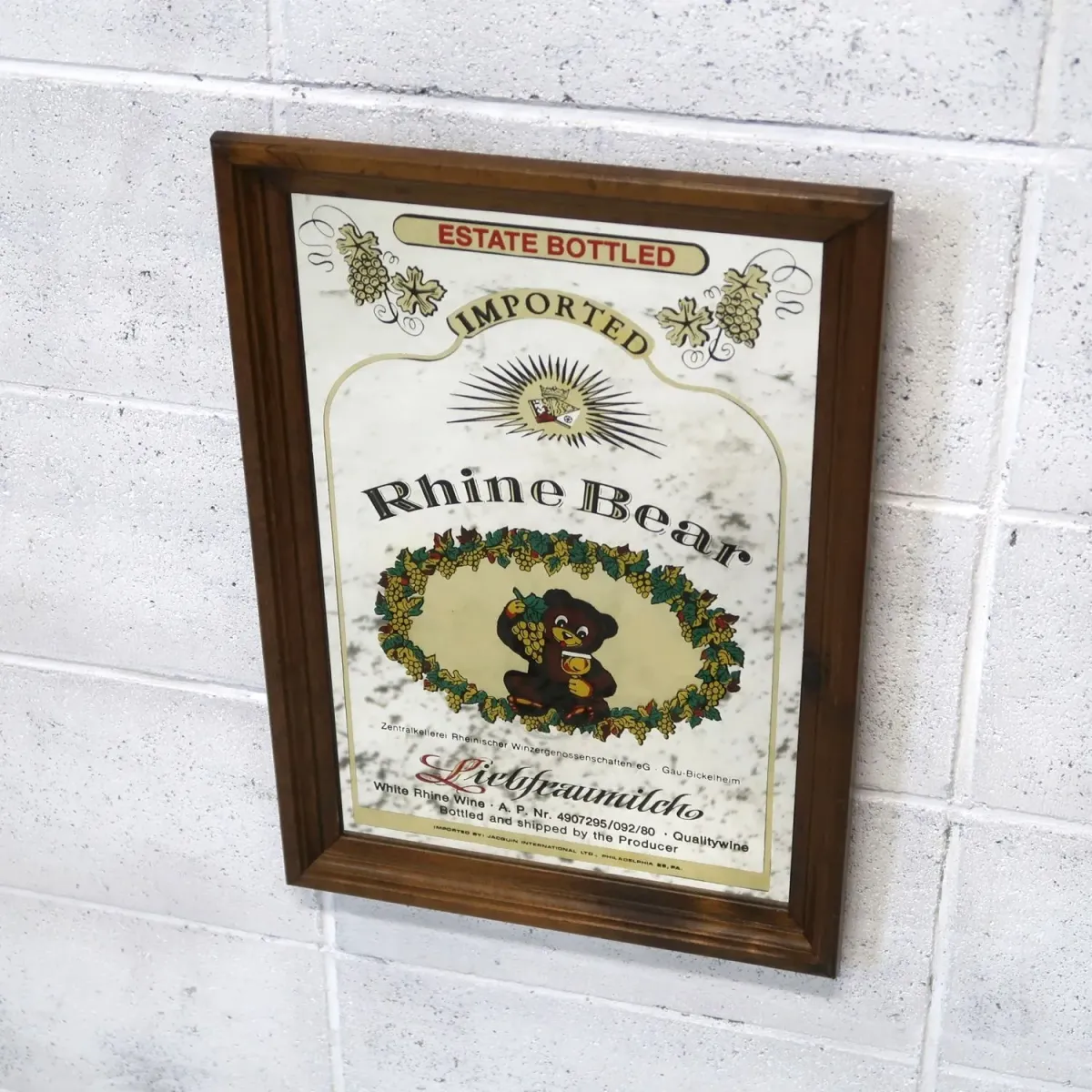 Rhine Bear ビンテージ パブミラー
