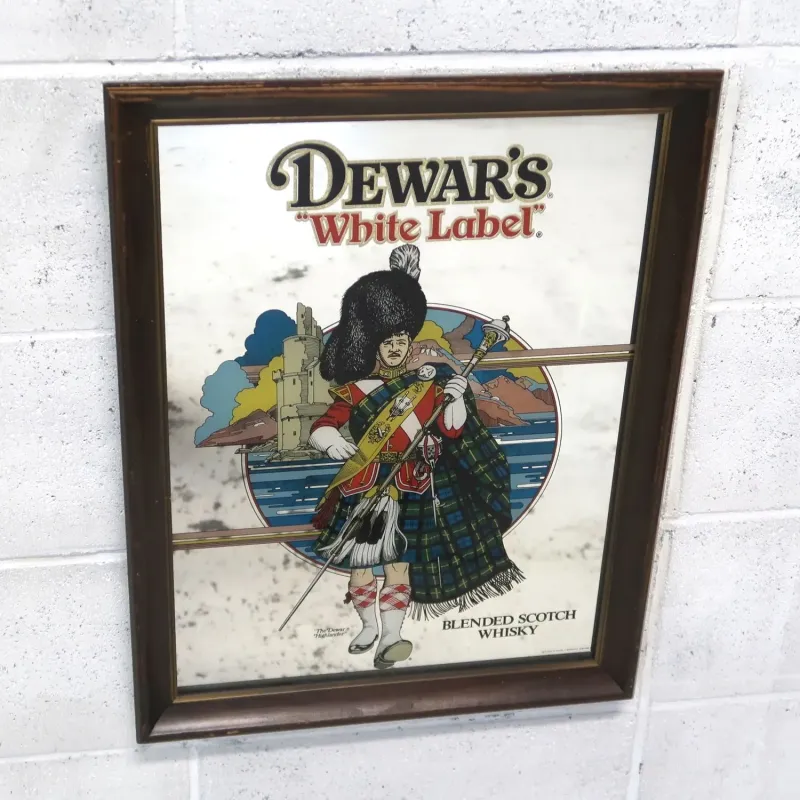 DEWAR'S White Label ビンテージ パブミラー