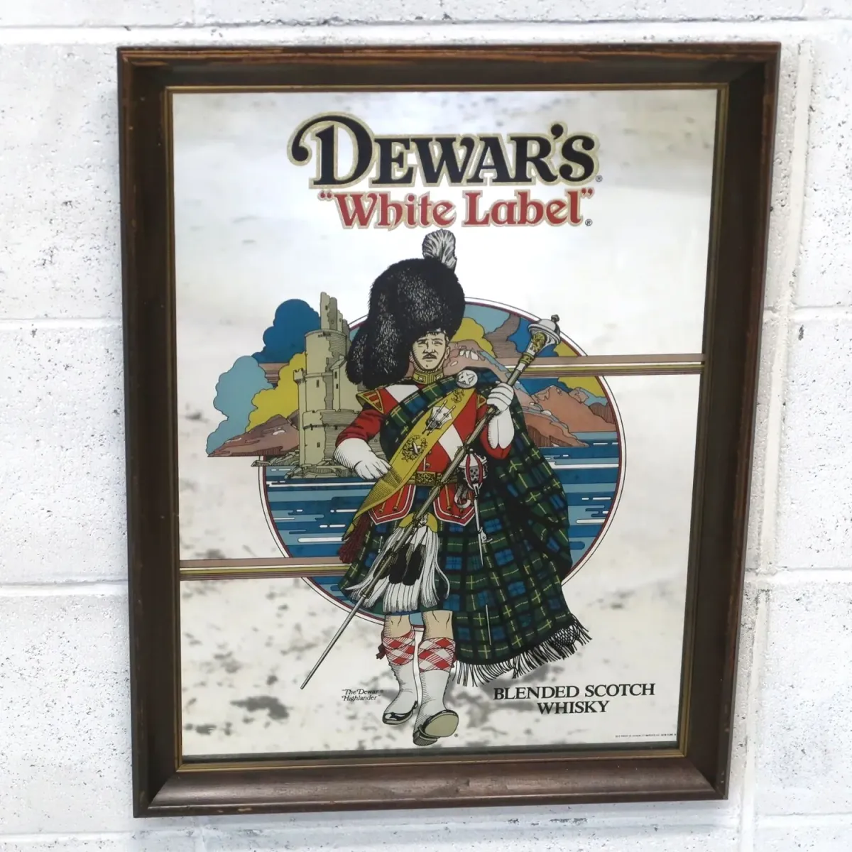 DEWAR'S White Label ビンテージ パブミラー