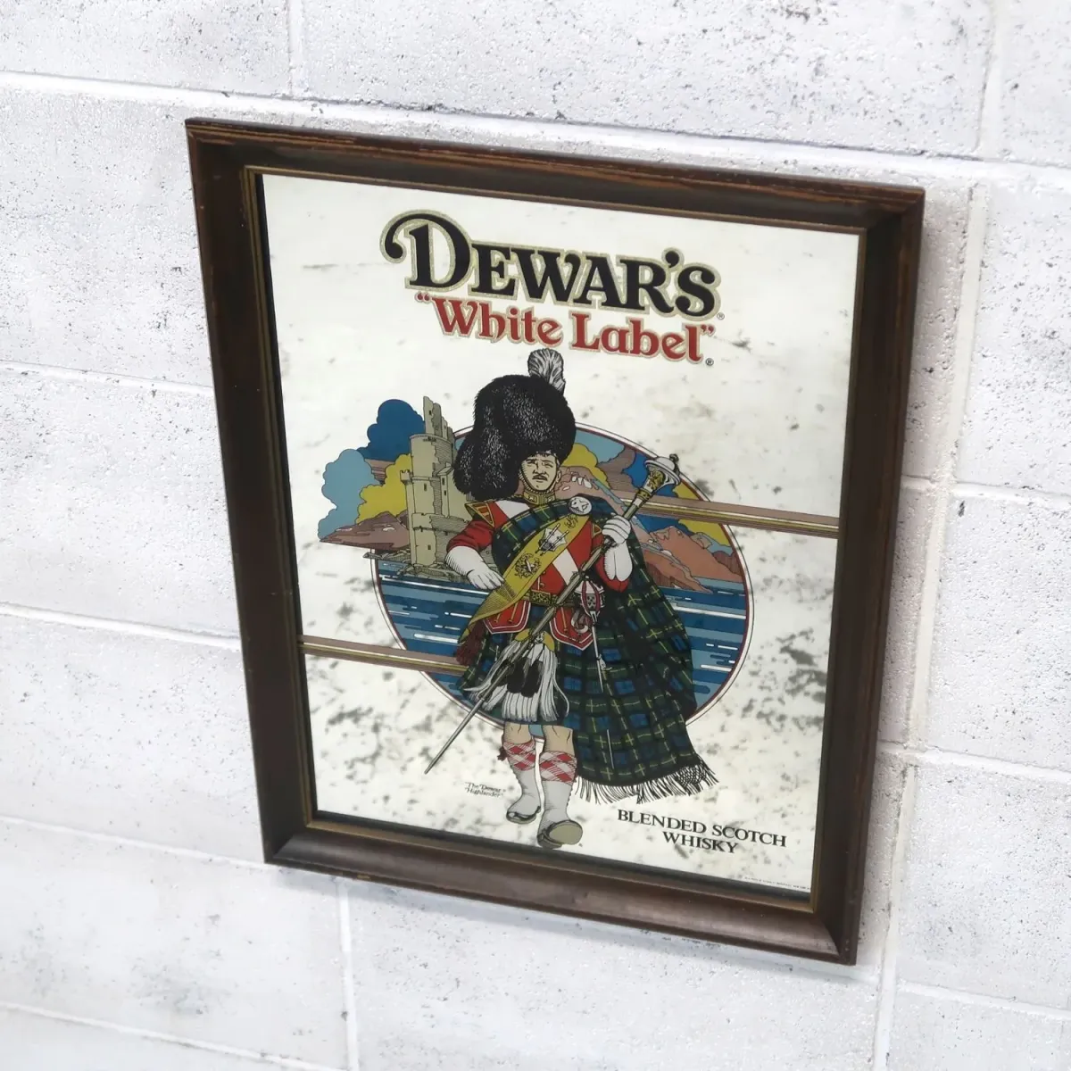 DEWAR'S White Label ビンテージ パブミラー
