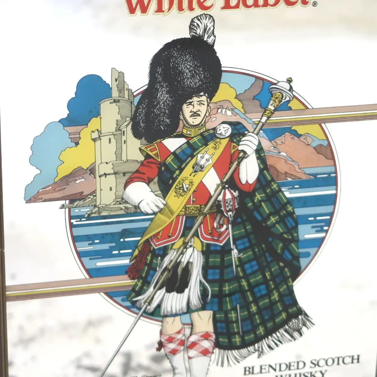 DEWAR'S White Label ビンテージ パブミラー