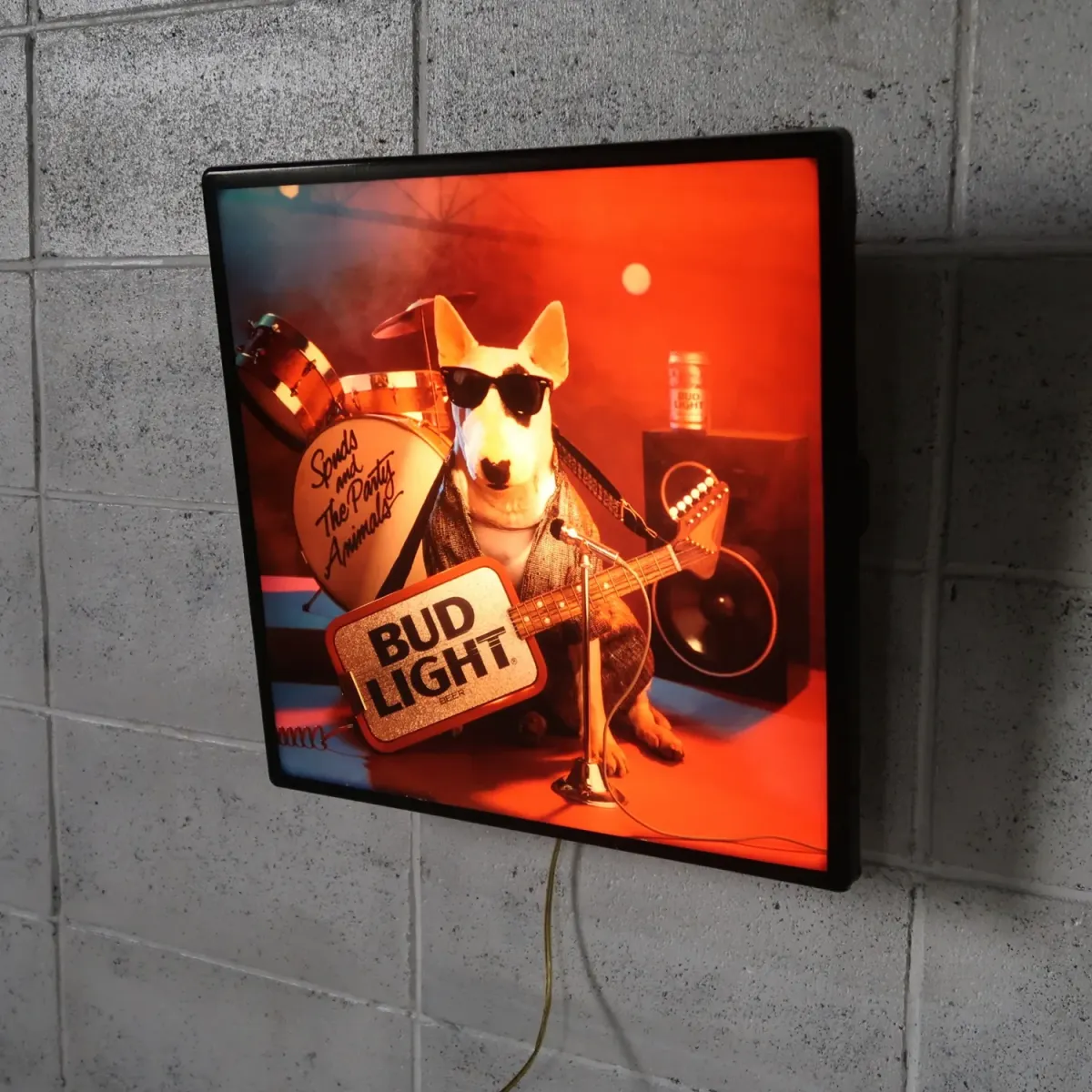 BUD LIGHT バド犬ライトサイン Spuds Mackenzie