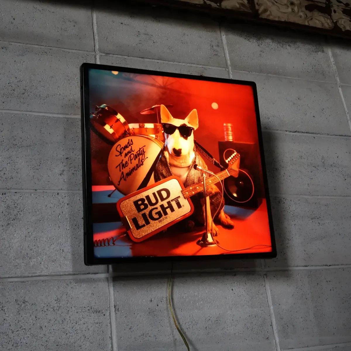 BUD LIGHT バド犬ライトサイン Spuds Mackenzie