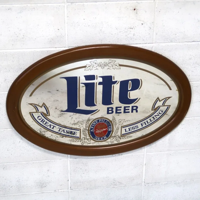Miller Lite 大型パブミラー