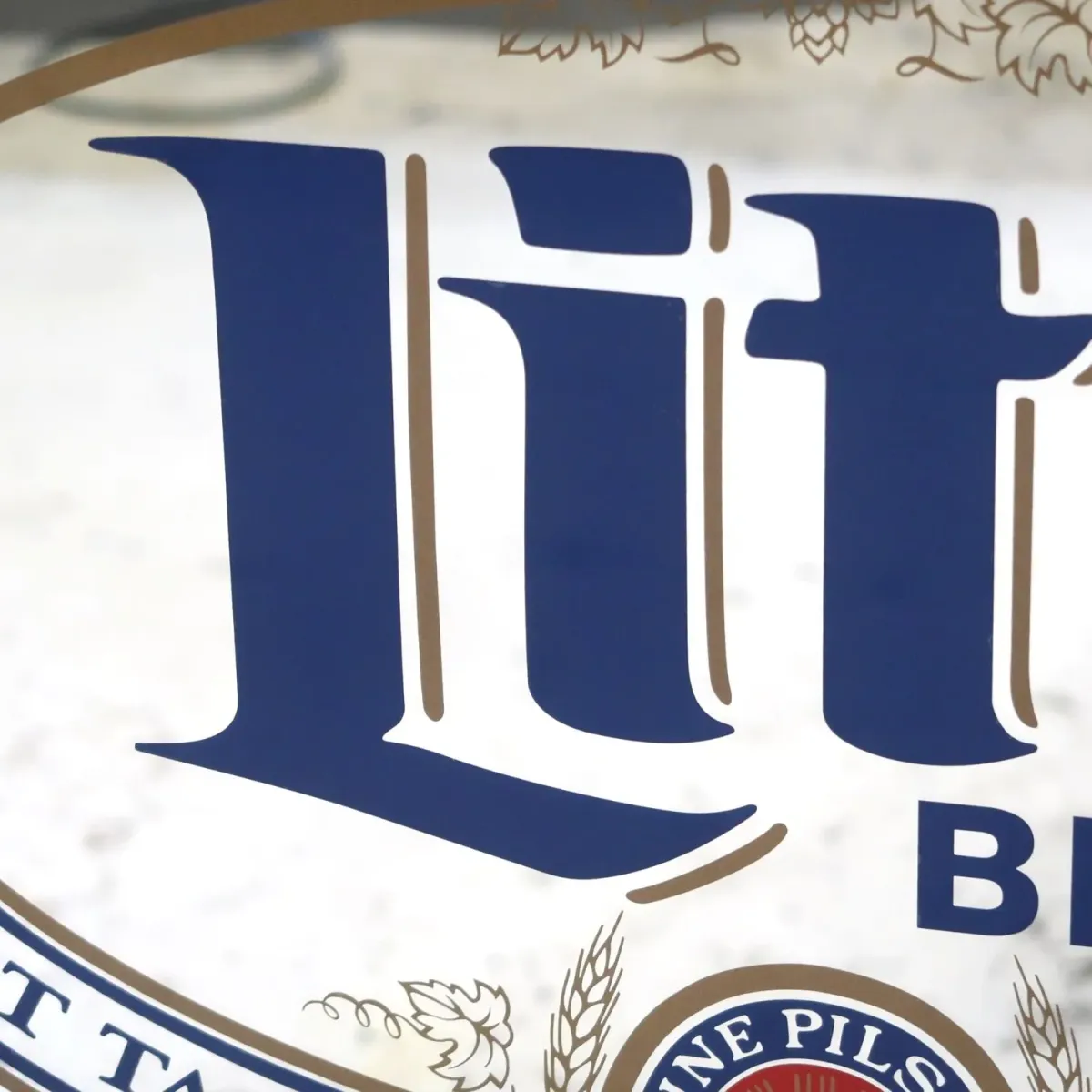 Miller Lite 大型パブミラー