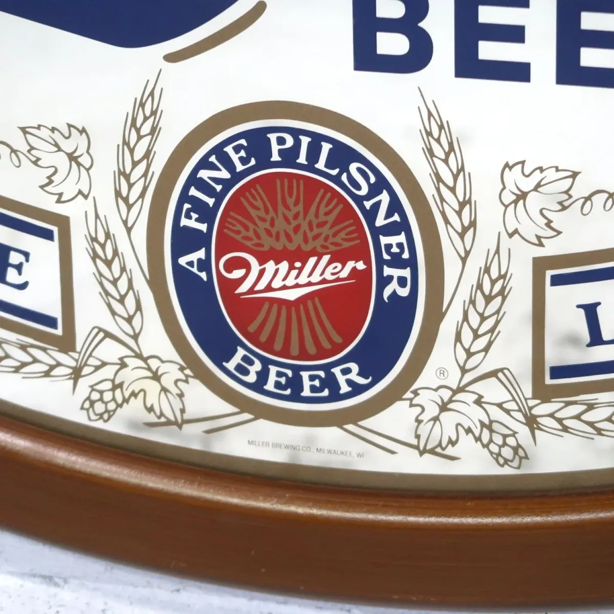 Miller Lite 大型パブミラー