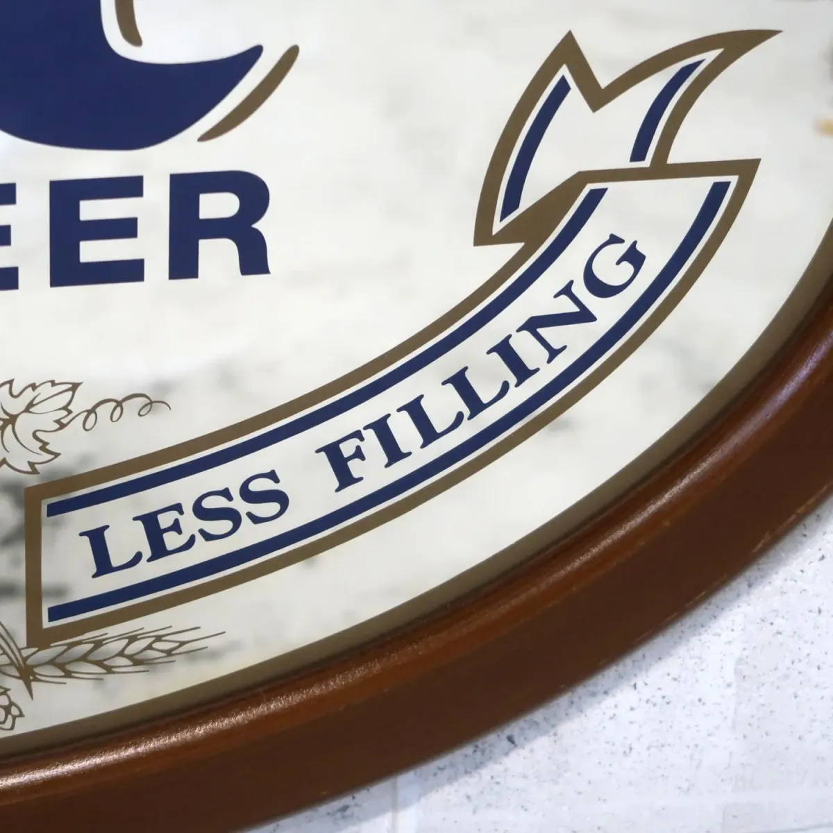 Miller Lite 大型パブミラー
