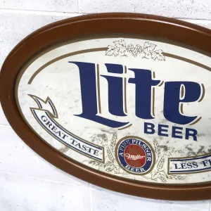 Miller Lite 大型パブミラー