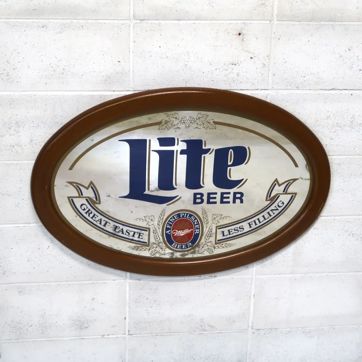 Miller Lite 大型パブミラー