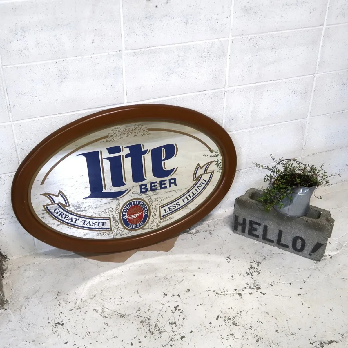 Miller Lite 大型パブミラー