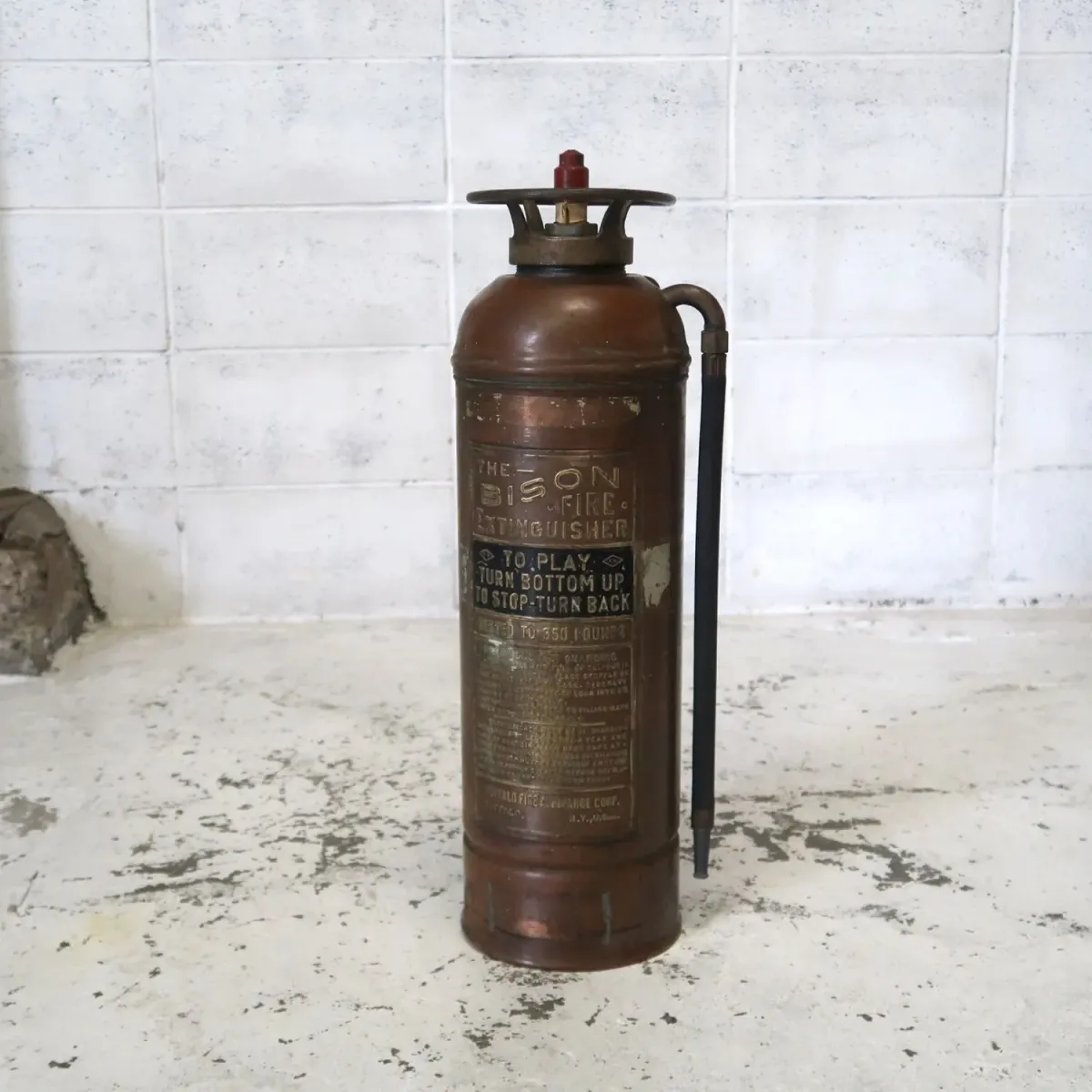ビンテージ 消火器 銅×真鍮