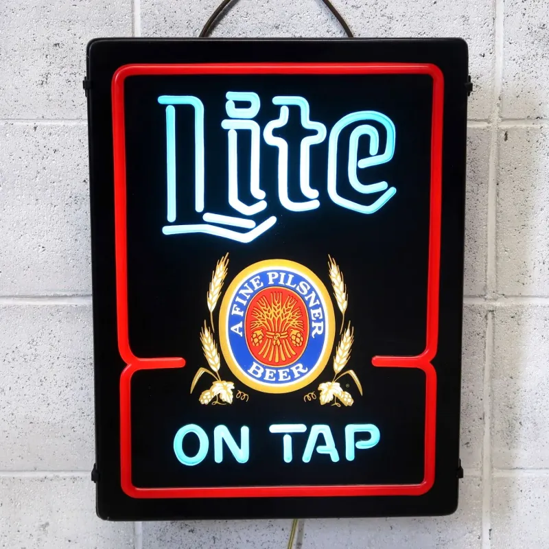 Miller Lite ビンテージ ネオンデザイン ライトサイン