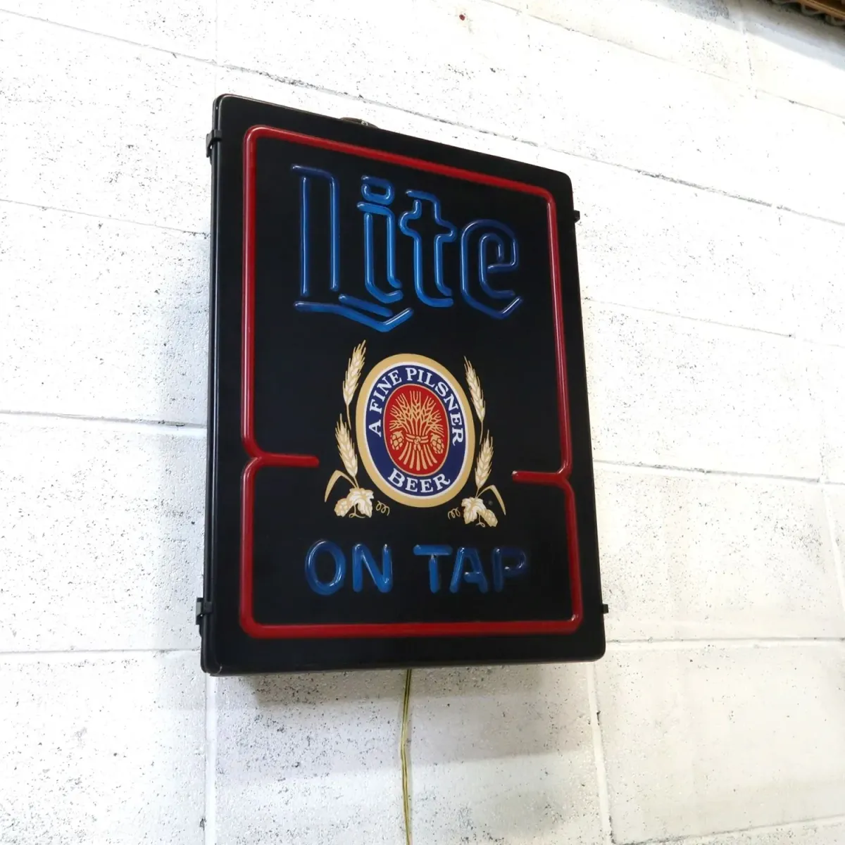 Miller Lite ビンテージ ネオンデザイン ライトサイン