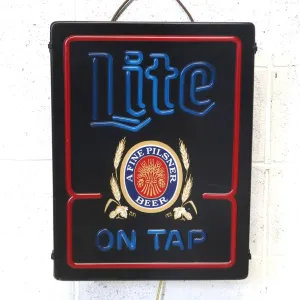 Miller Lite ビンテージ ネオンデザイン ライトサイン
