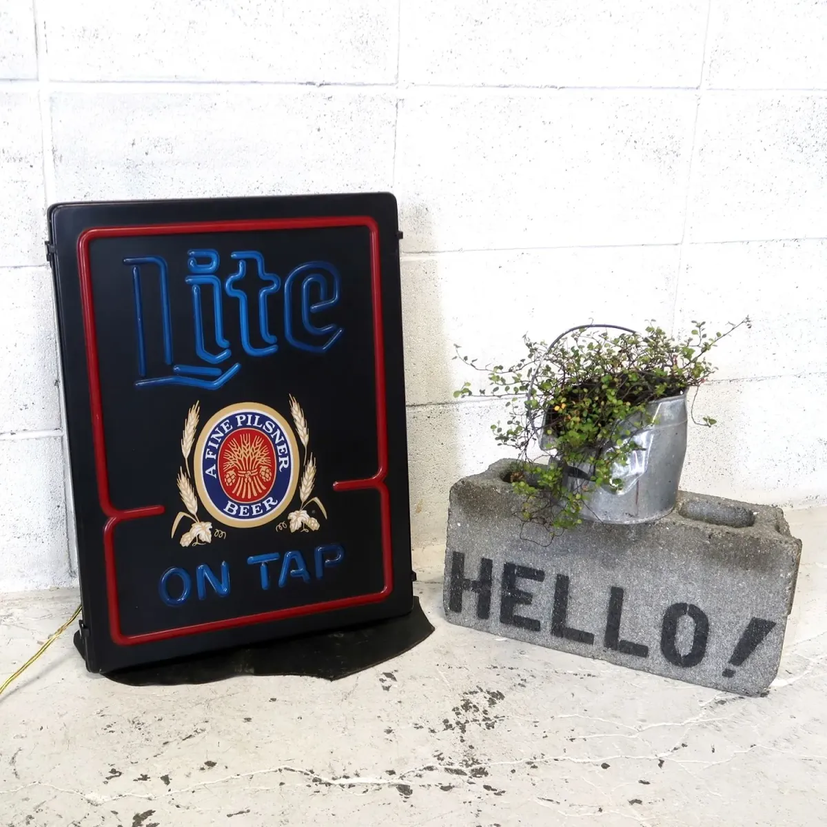 Miller Lite ビンテージ ネオンデザイン ライトサイン