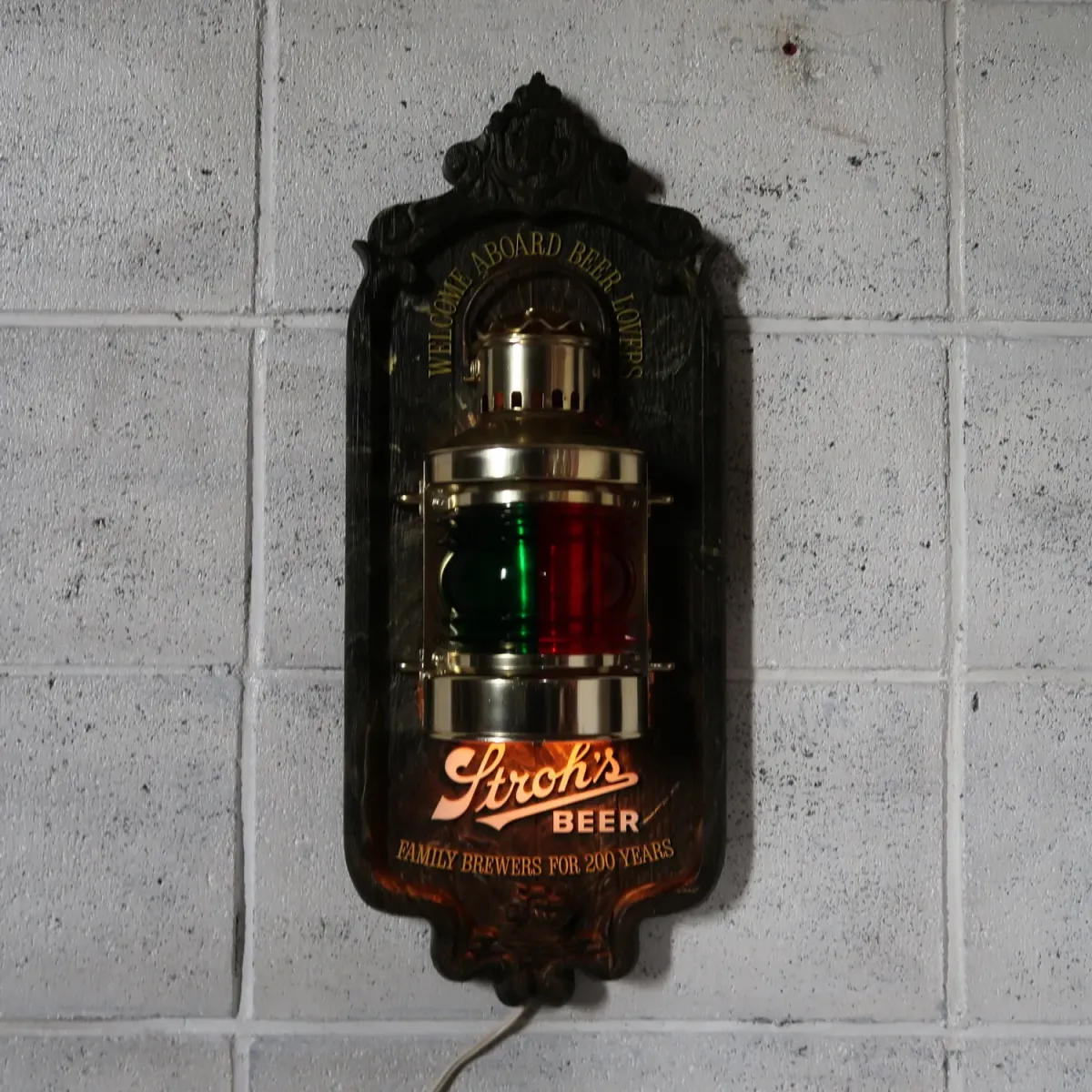 Stroh's BEER ビンテージ ライトサイン