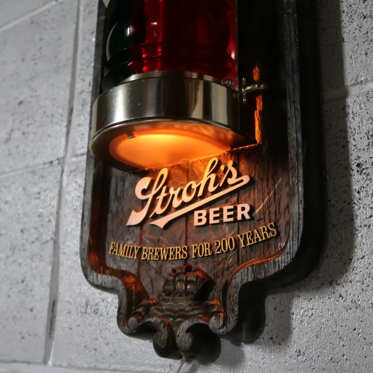 Stroh's BEER ビンテージ ライトサイン