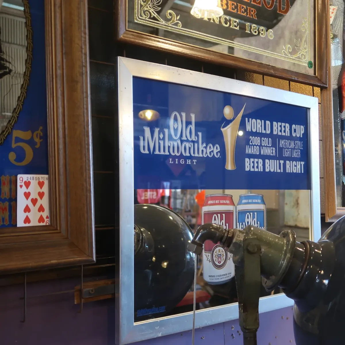 Old Milwaukee LIGHT パブミラー