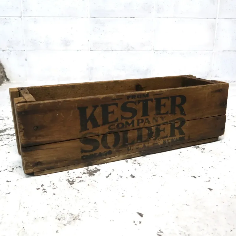 KESTER SOLDER ビンテージ ウッドボックス