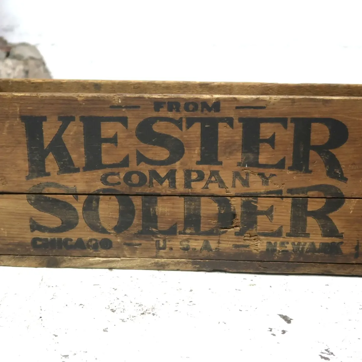 KESTER SOLDER ビンテージ ウッドボックス