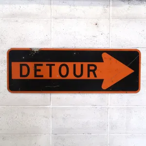 DETOUR ビンテージ ロードサイン