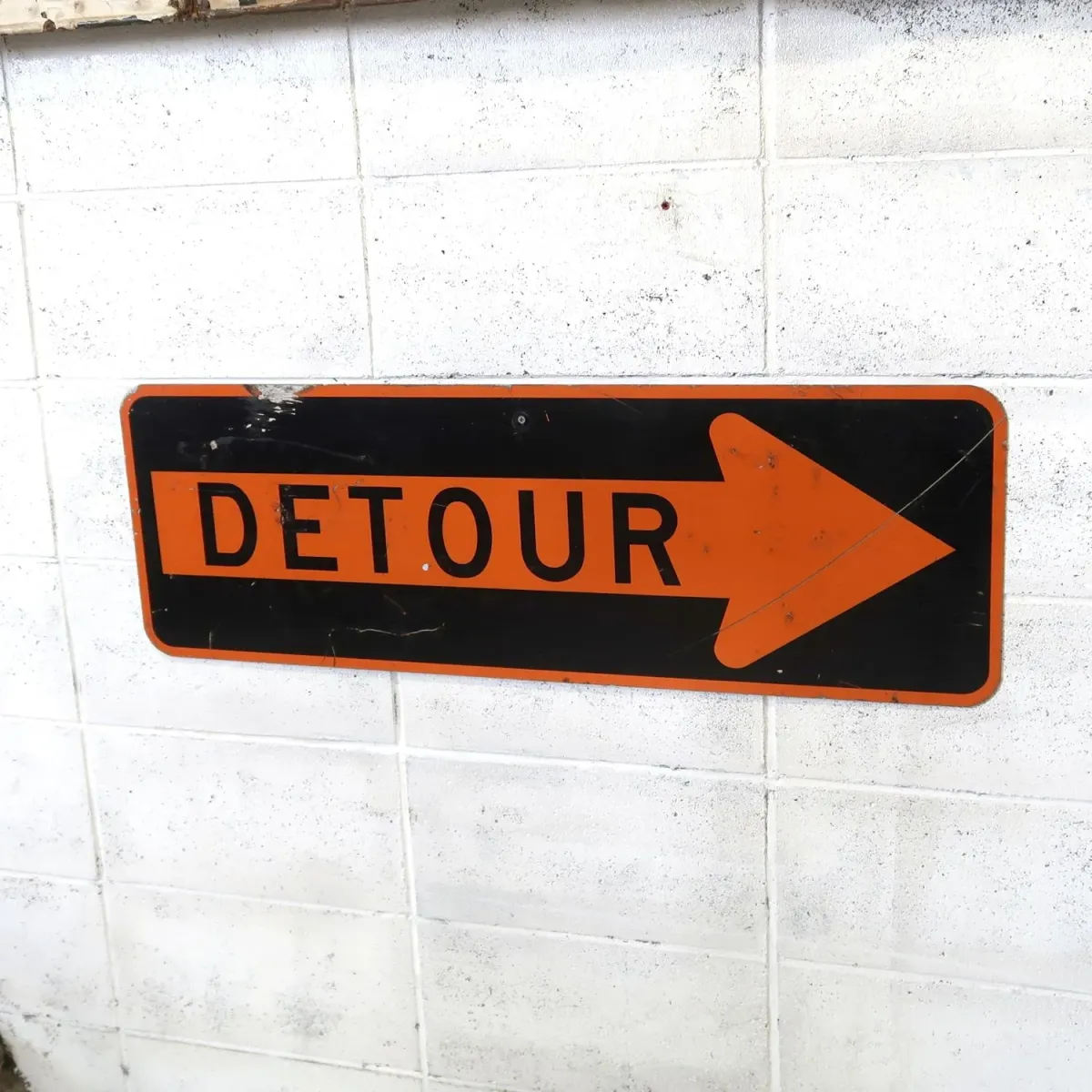 DETOUR ビンテージ ロードサイン