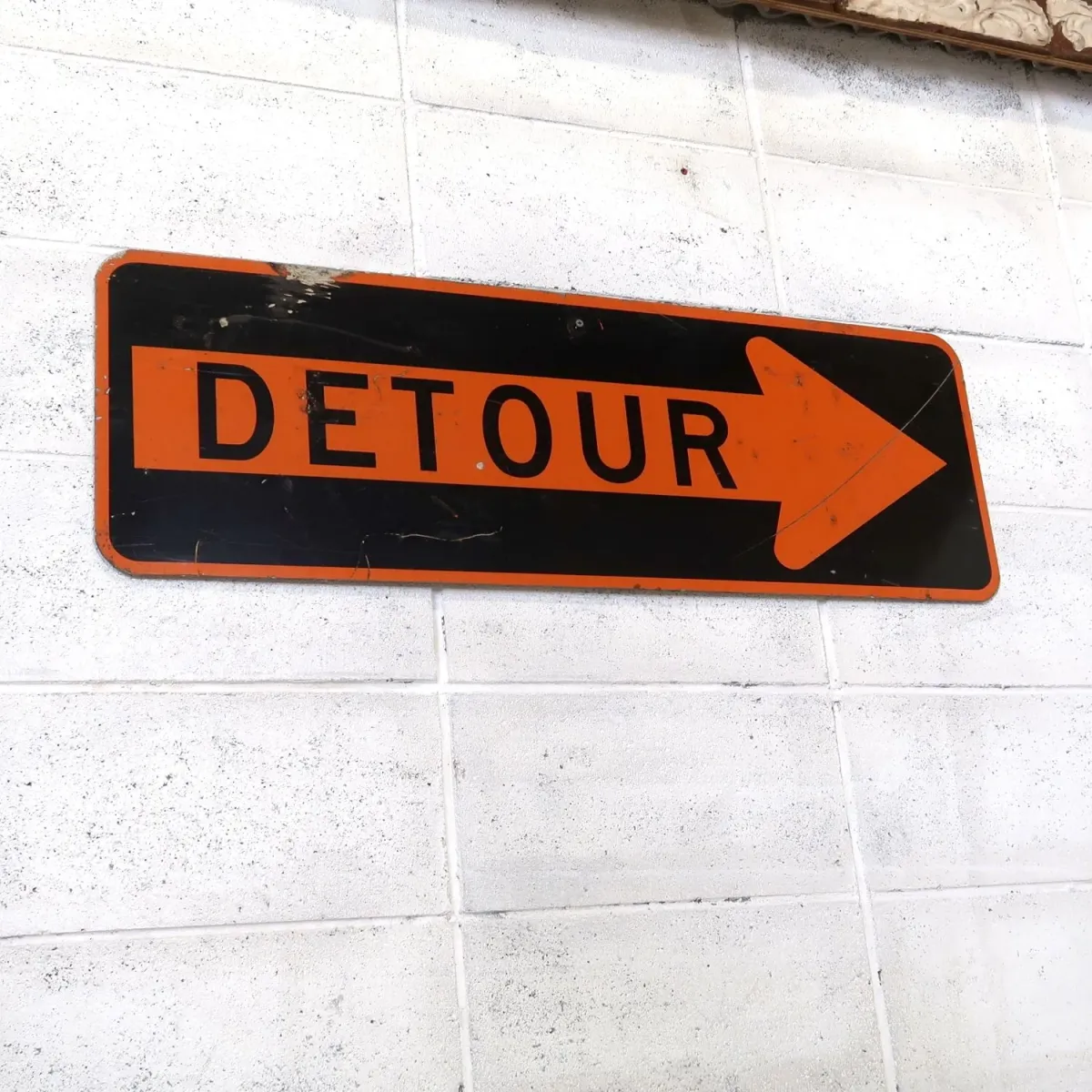 DETOUR ビンテージ ロードサイン