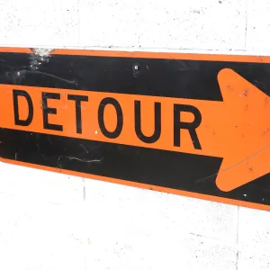 DETOUR ビンテージ ロードサイン