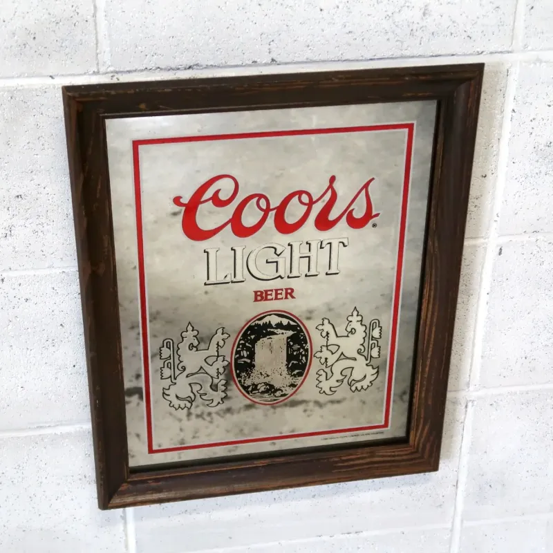 Coors LIGHT ビンテージ パブミラー