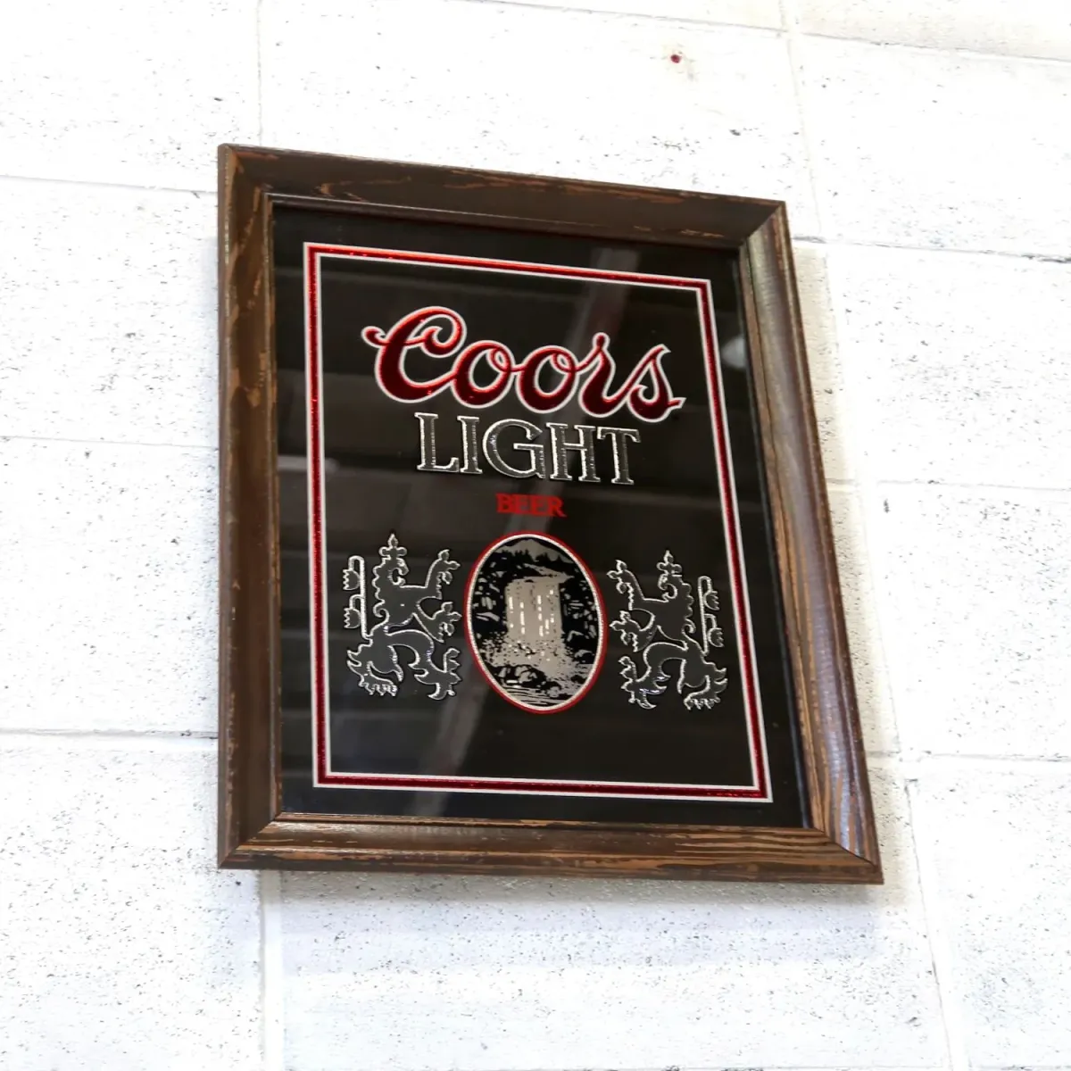 Coors LIGHT ビンテージ パブミラー