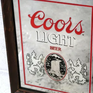 Coors LIGHT ビンテージ パブミラー