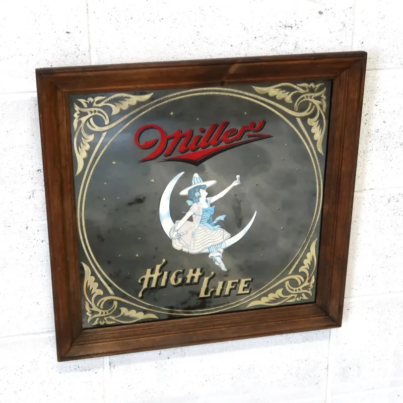 Miller HIGH LIFE ビンテージ パブミラー