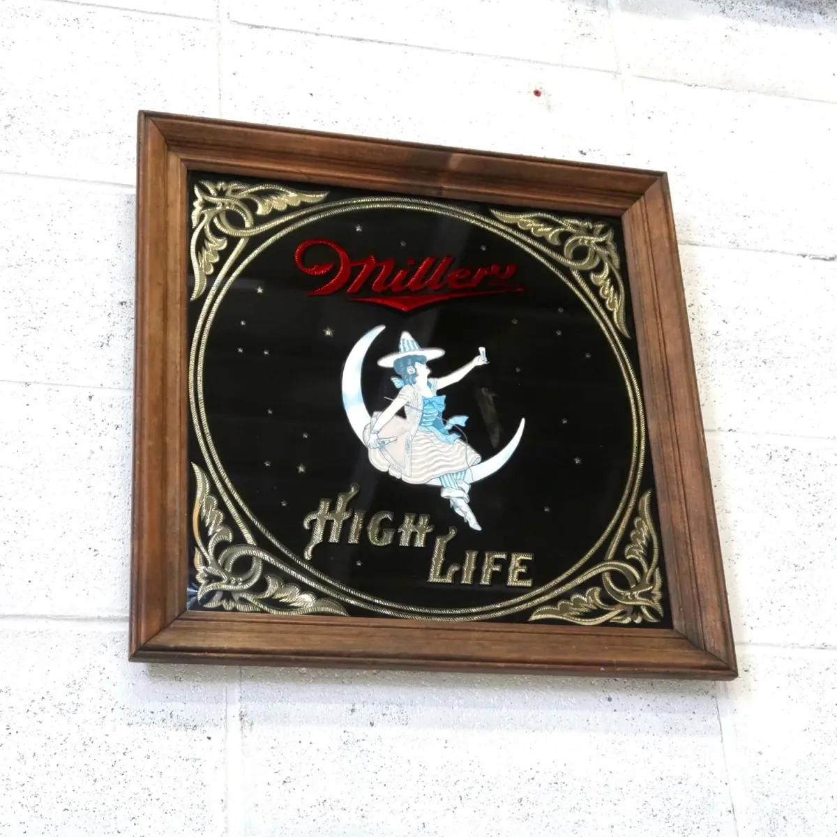 Miller HIGH LIFE ビンテージ パブミラー