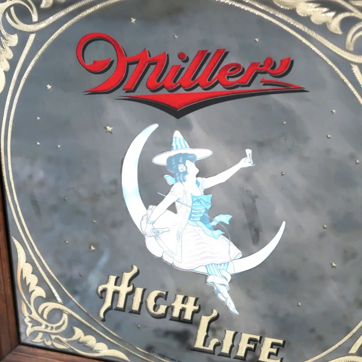Miller HIGH LIFE ビンテージ パブミラー