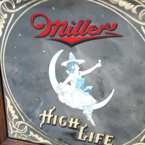 Miller HIGH LIFE ビンテージ パブミラー