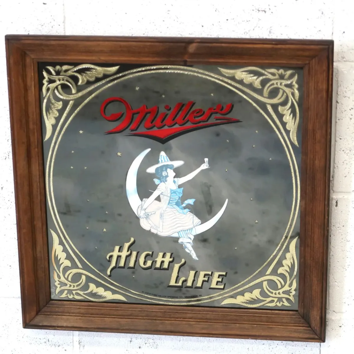 Miller HIGH LIFE ビンテージ パブミラー