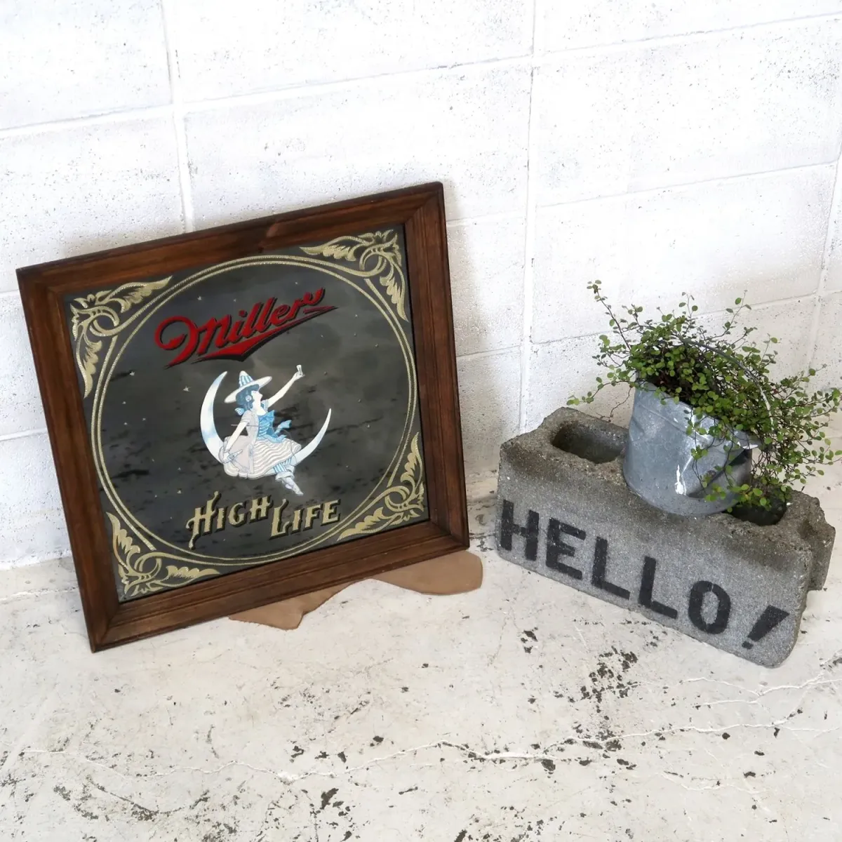 Miller HIGH LIFE ビンテージ パブミラー