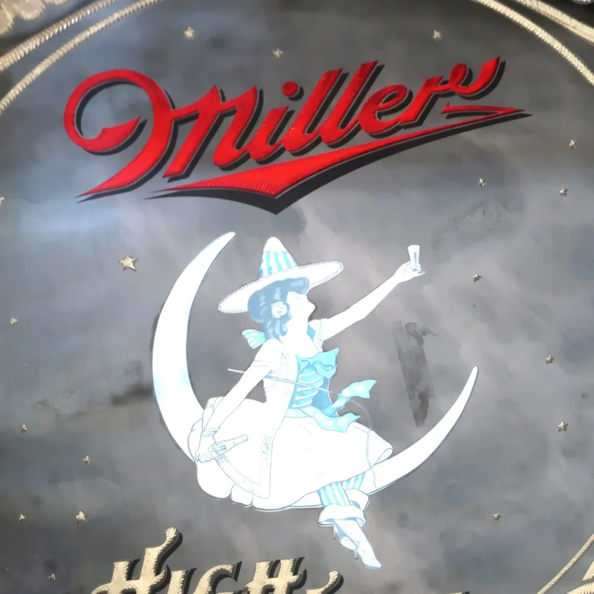 Miller HIGH LIFE ビンテージ パブミラー