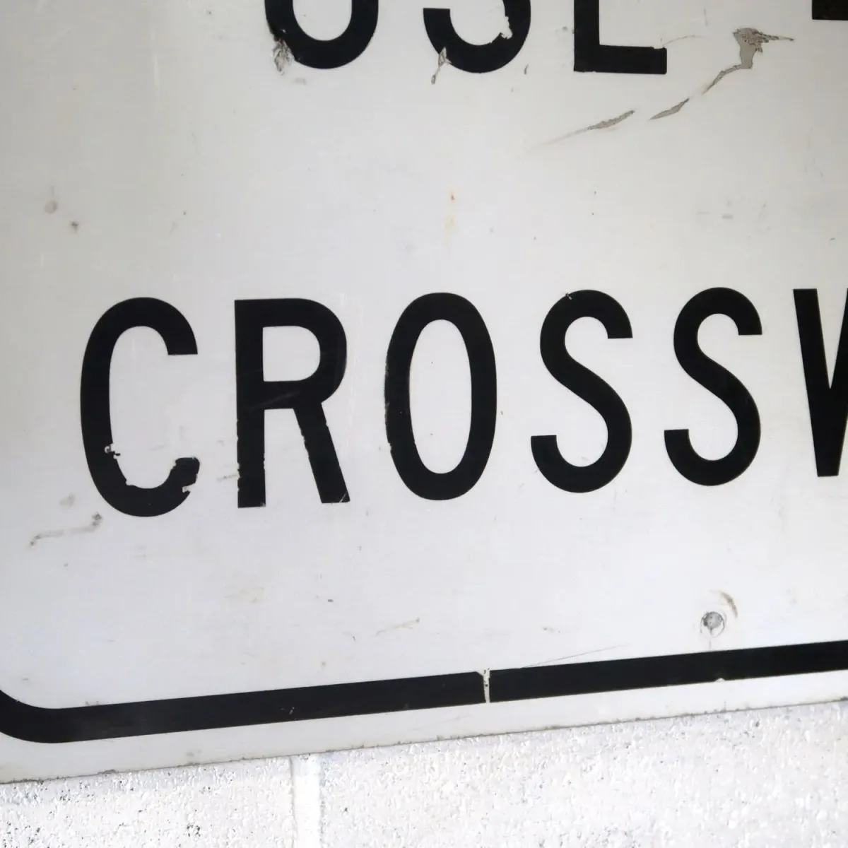 USE CROSSWALK ビンテージ ロードサイン