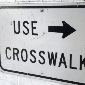 USE CROSSWALK ビンテージ ロードサイン