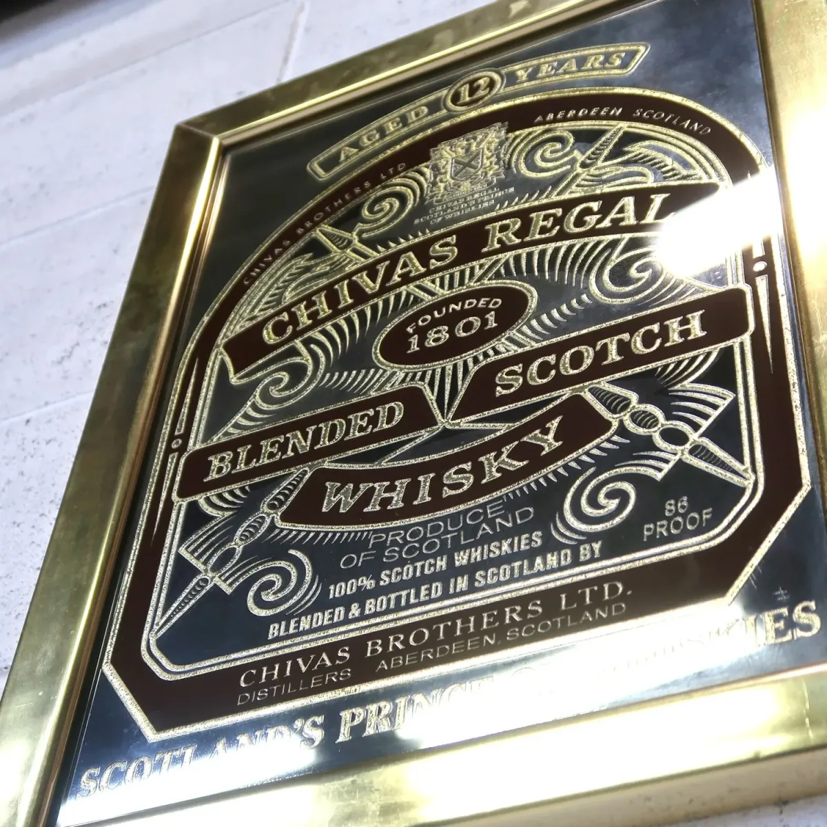 CHIVAS REGAL ビンテージ パブミラー